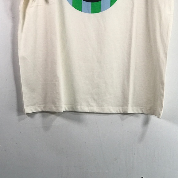 Hanna Andersson Dusen Relaxed Fit Graphic Tee, Unisex Adult L - Ecru/Green/Blue - Picture 4 of 8